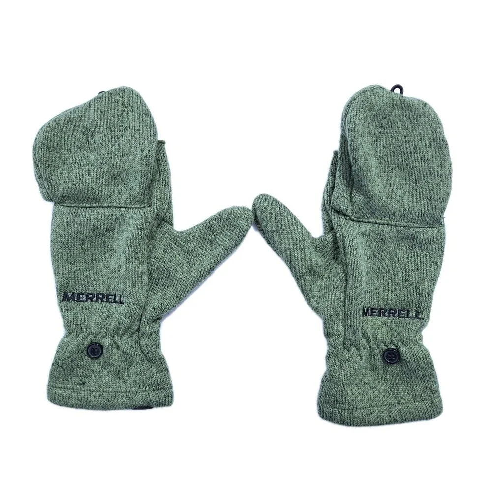 Merrell Convertible Mittens Gloves Flip Mitt Green Unisex Size XS Extra Small
